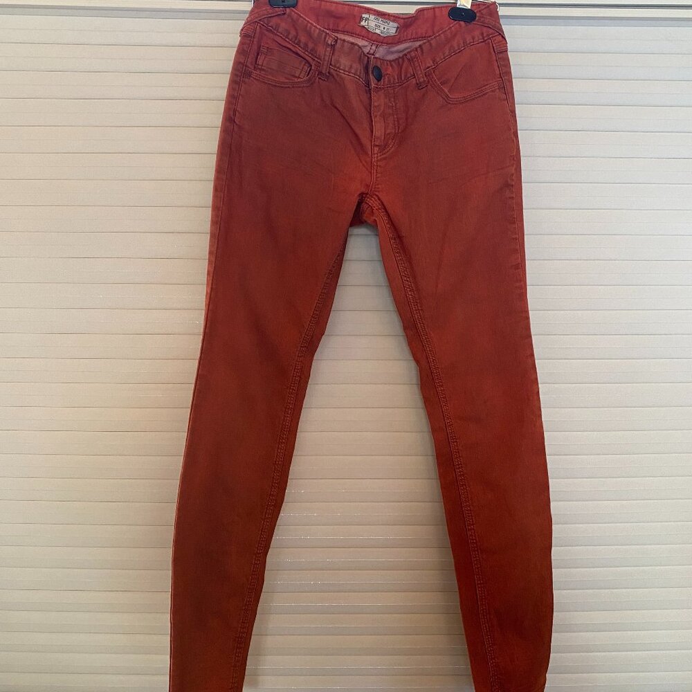 Free People Burnt Orange Denim